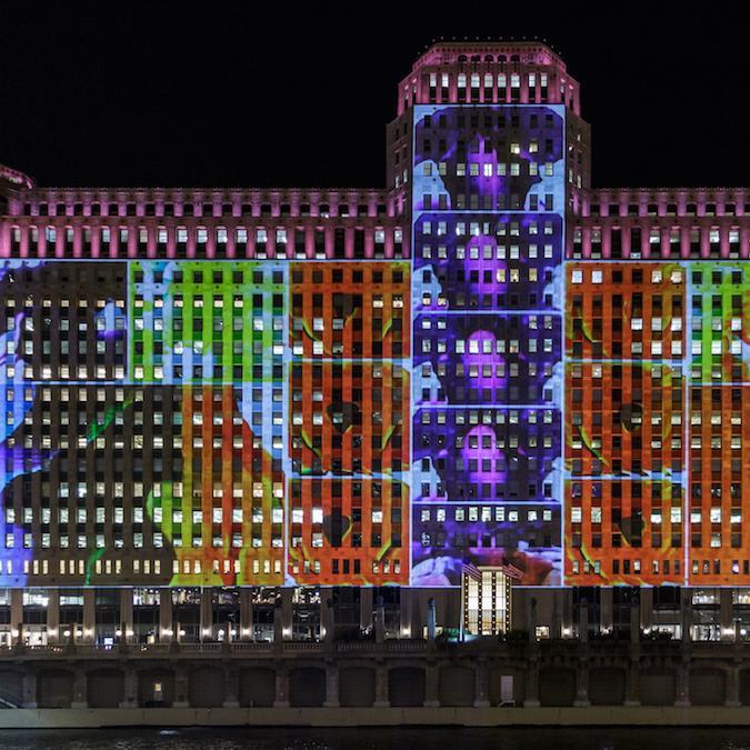 Art on theMART turns Chicago's Merchandise Mart into an architectural canvas