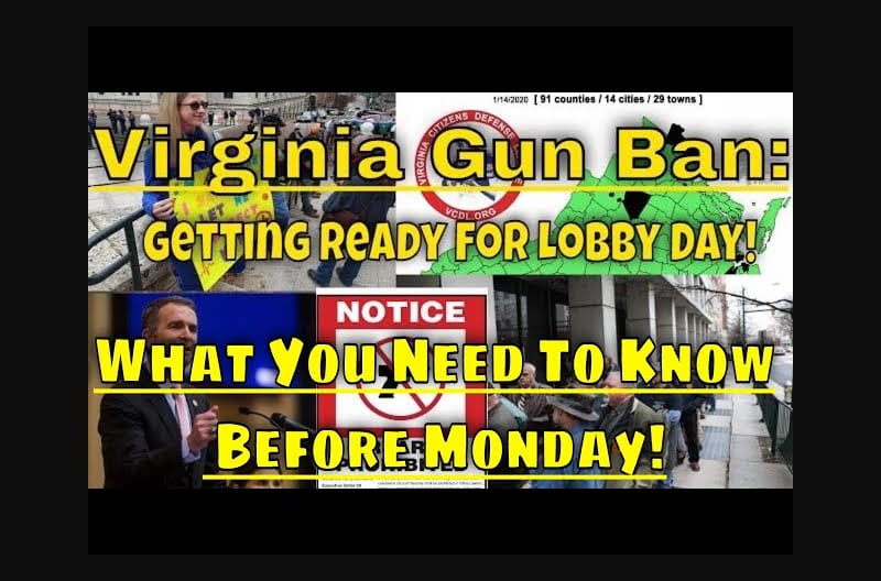 Virginia Gun Ban: Getting Ready For 2A Lobby Day! What You Need to Know before Monday!