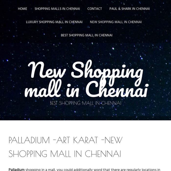 New Shopping mall in Chennai