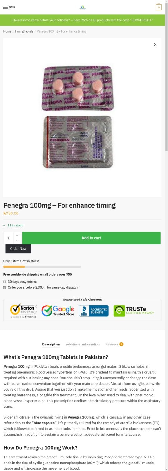 Penegra 100mg - For enhance timing