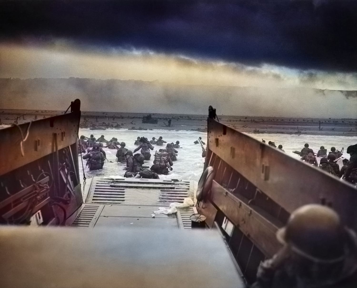 Colorized photos of D-day show new view of historic WWII invasion