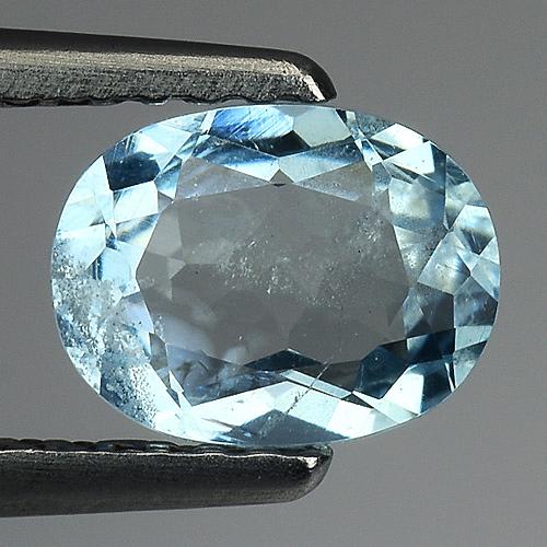Aquamarine gemstone loose oval shape 0.80 caratsmm