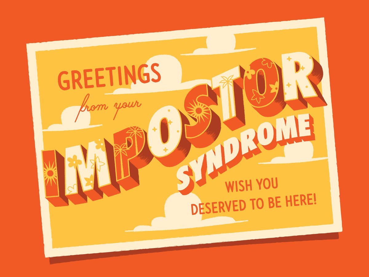 How to outsmart impostor syndrome and design with confidence ✨ 💯 –https://t.co/djlzoCJW4s Art: Greetings from your Imposter Syndrome! by Lisa Engler
