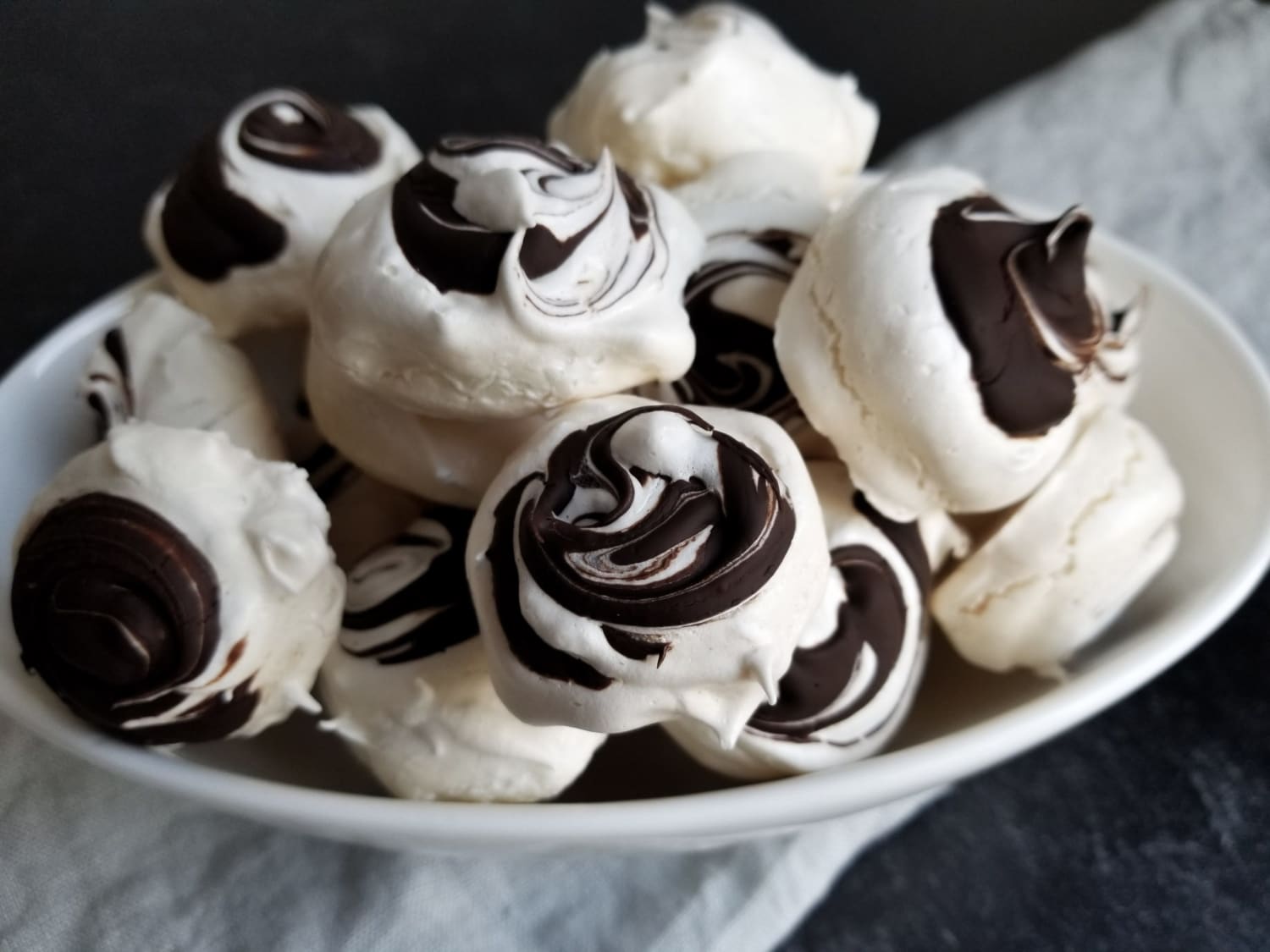 Chocolate Swirled Meringue Cookies