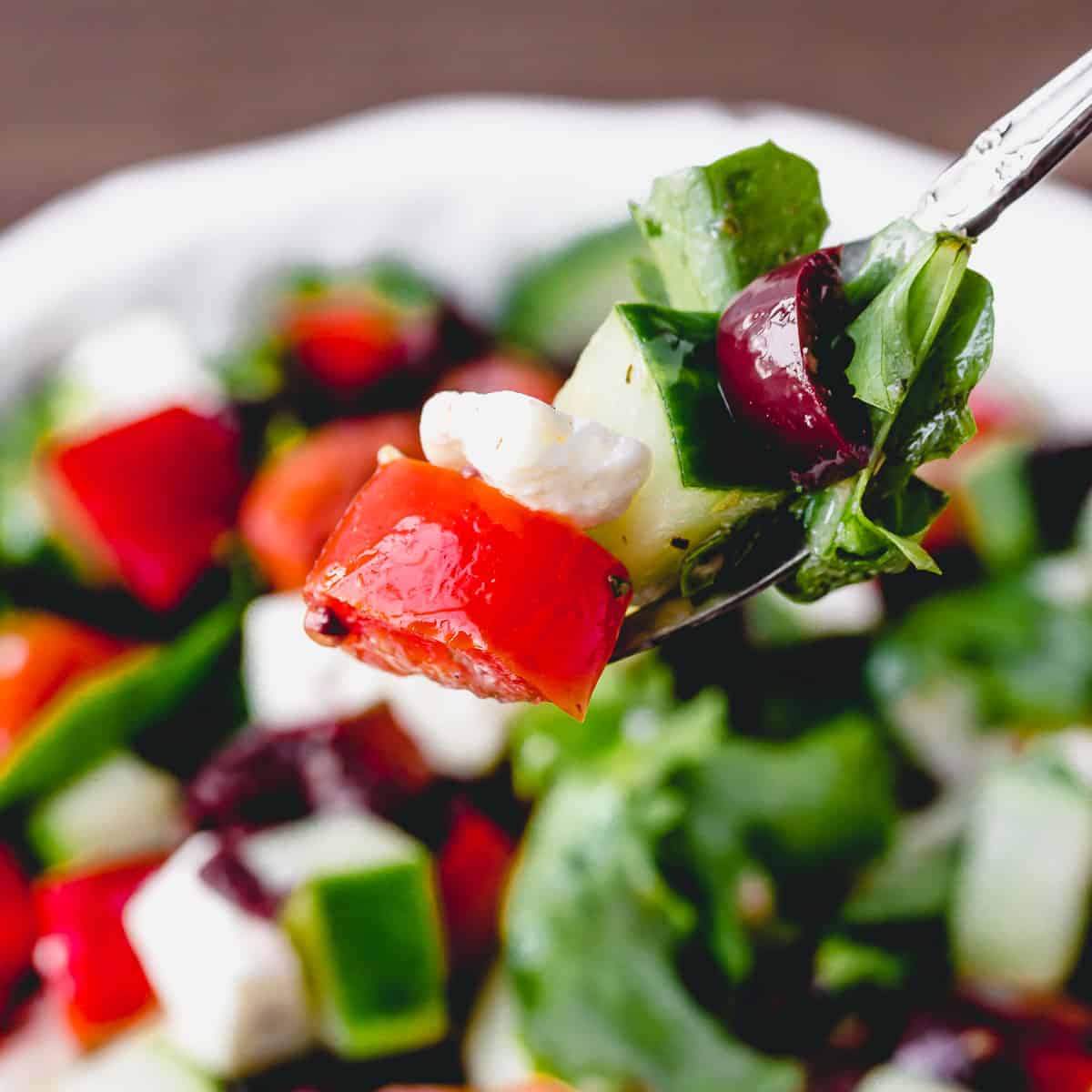 Keto Greek Salad with Greek Salad Dressing