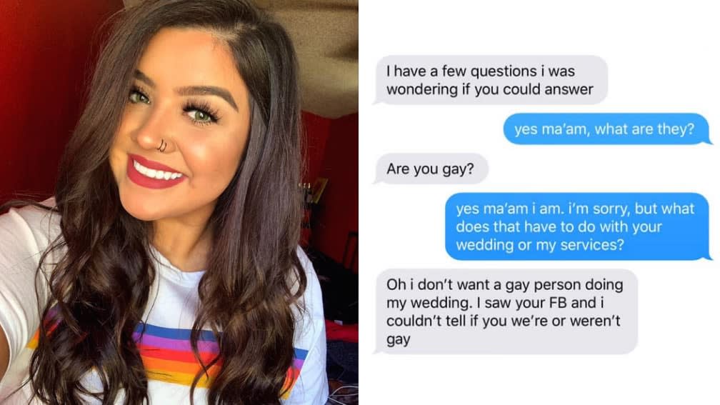 Bride Tells Lesbian Makeup Artist She Can't Hire Her Unless She 'Changes Her Mind About Being Gay'