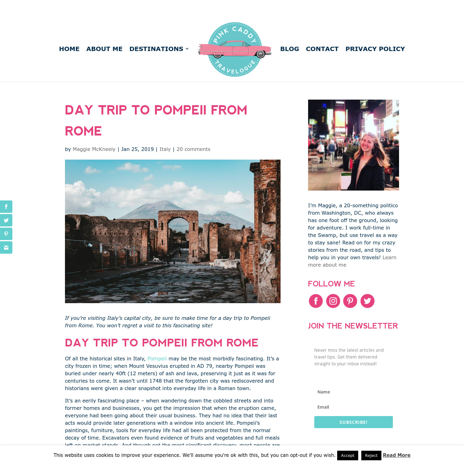 Day Trip to Pompeii from Rome - Pink Caddy Travelogue
