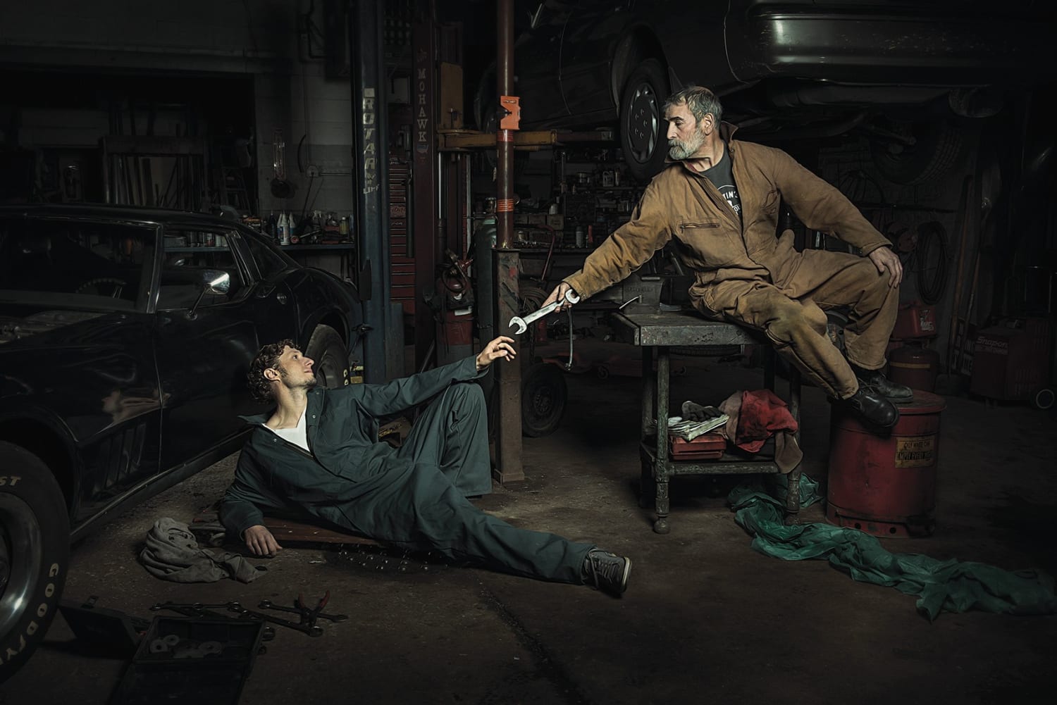 Auto Mechanics Re-enact Renaissance Paintings in Freddy Fabris Photos