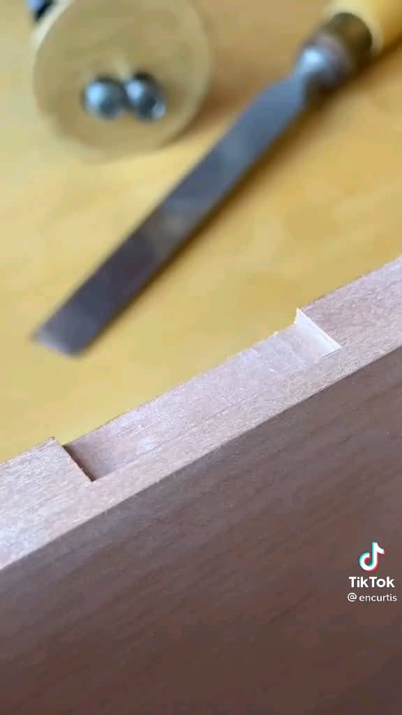 Installing a hinge with hand tools