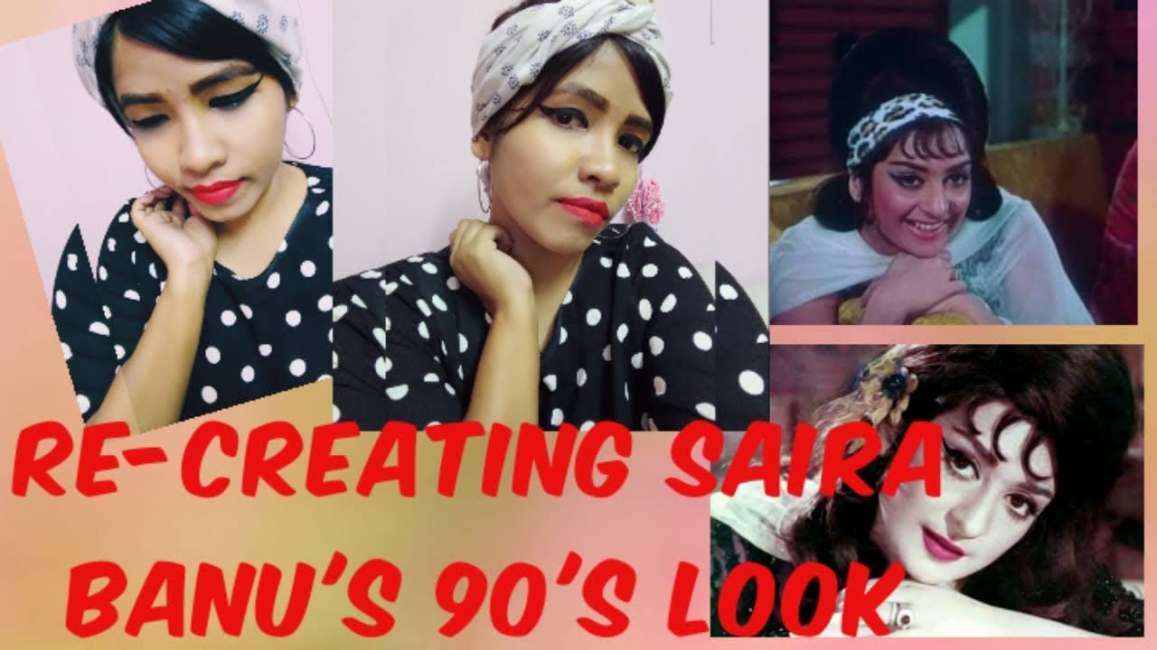 I RECREATED DIVA SAIRA BANU'S 90'S LOOK II Bollywood 90's Makeup ll#Makeup #bollywoodmakeup