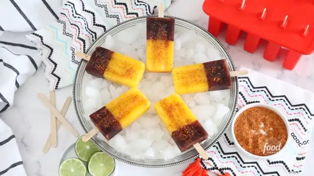 Fresh mango, tart tamarind and ancho chile powder come together to make the perfect sweet and spicy treat for a hot summer's day! 🥭 (These look delicious, @sprinklebakes!) We're gearing up for the HOTTEST season of GreatFoodTruckRace EVER! It starts TONIGHT at 9|8c.