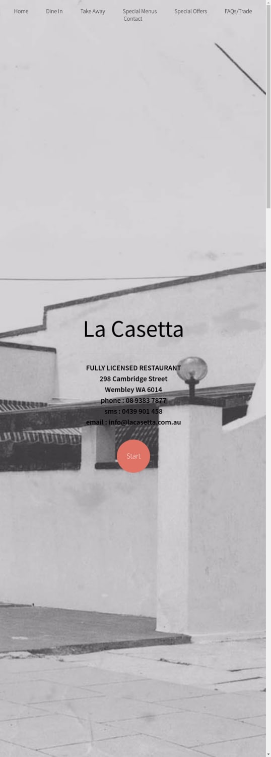La Casetta, Italian Restaurant, Wembley, Fully Licensed