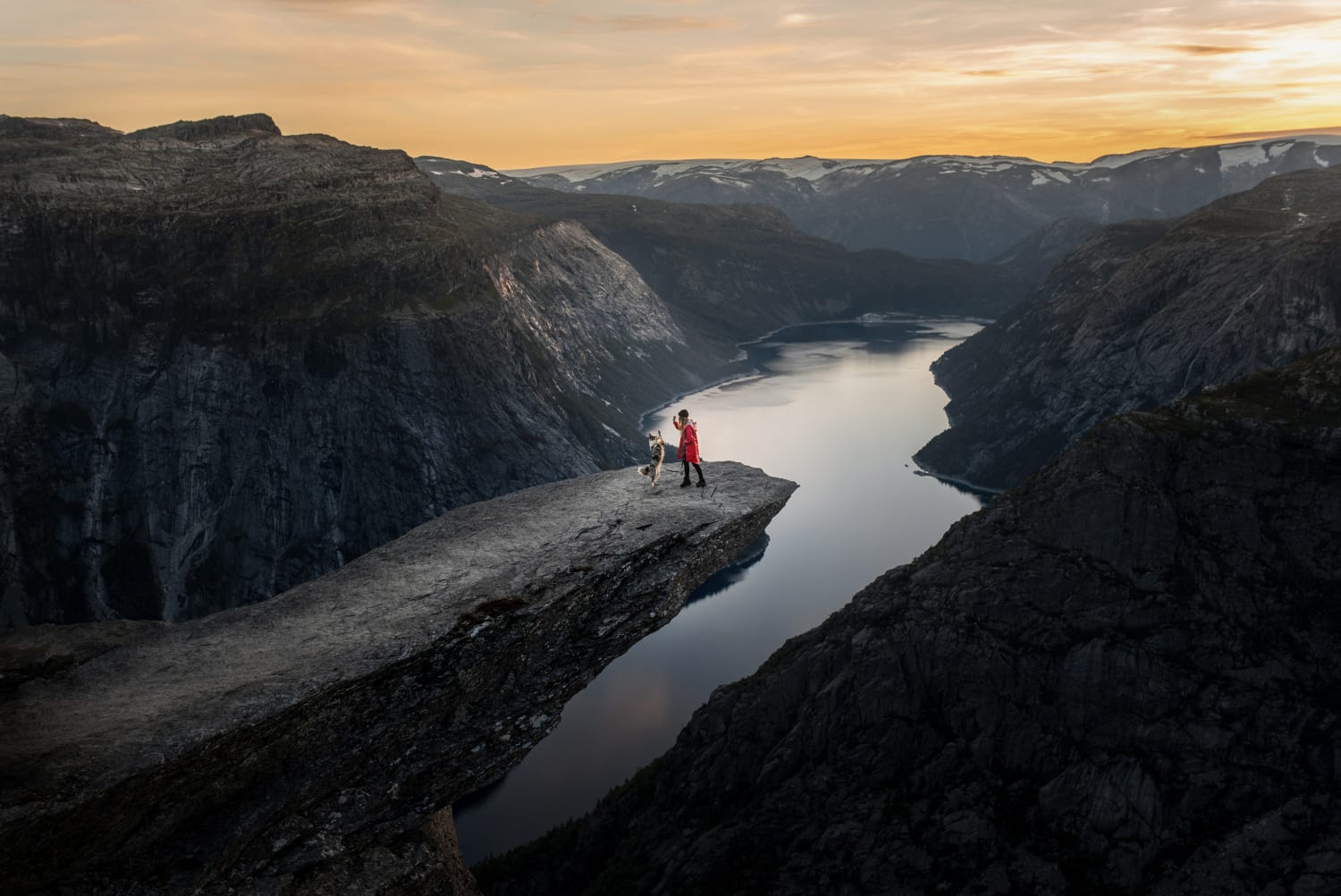 Trolltunga sunset in Norway