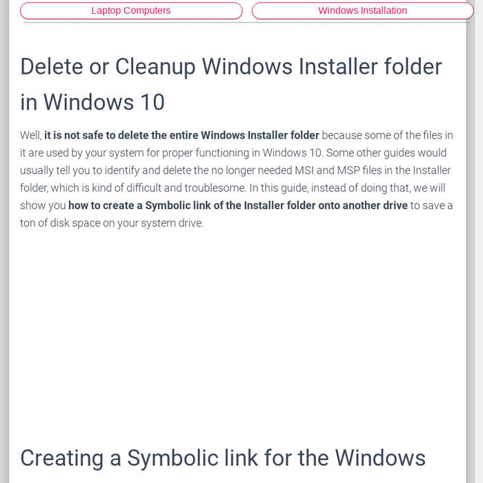 Windows Installer Folder Cleanup In Windows 10, Is It Safe to Delete?