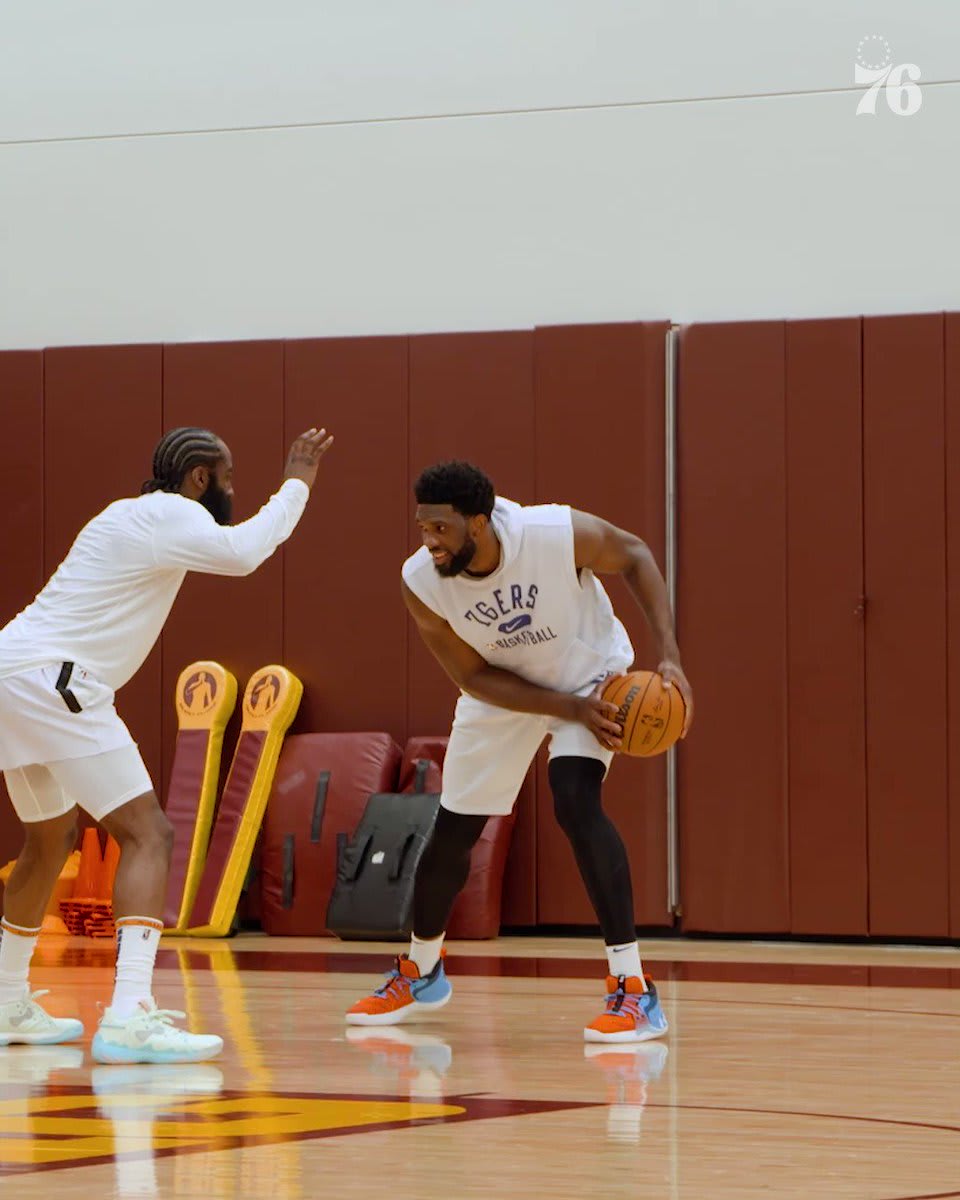 Embiid and Harden in the lab 🧪 (via