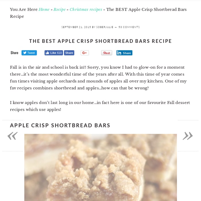 The BEST Apple Crisp Shortbread Bars Recipe