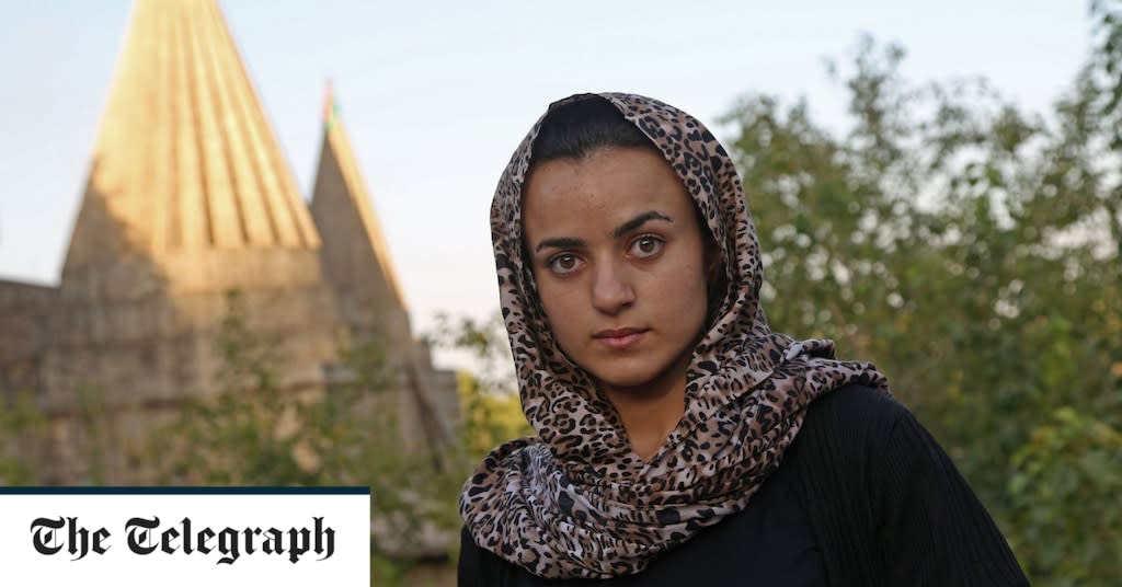 Yazidi woman collapses in front of Isil rapist on Iraqi television show