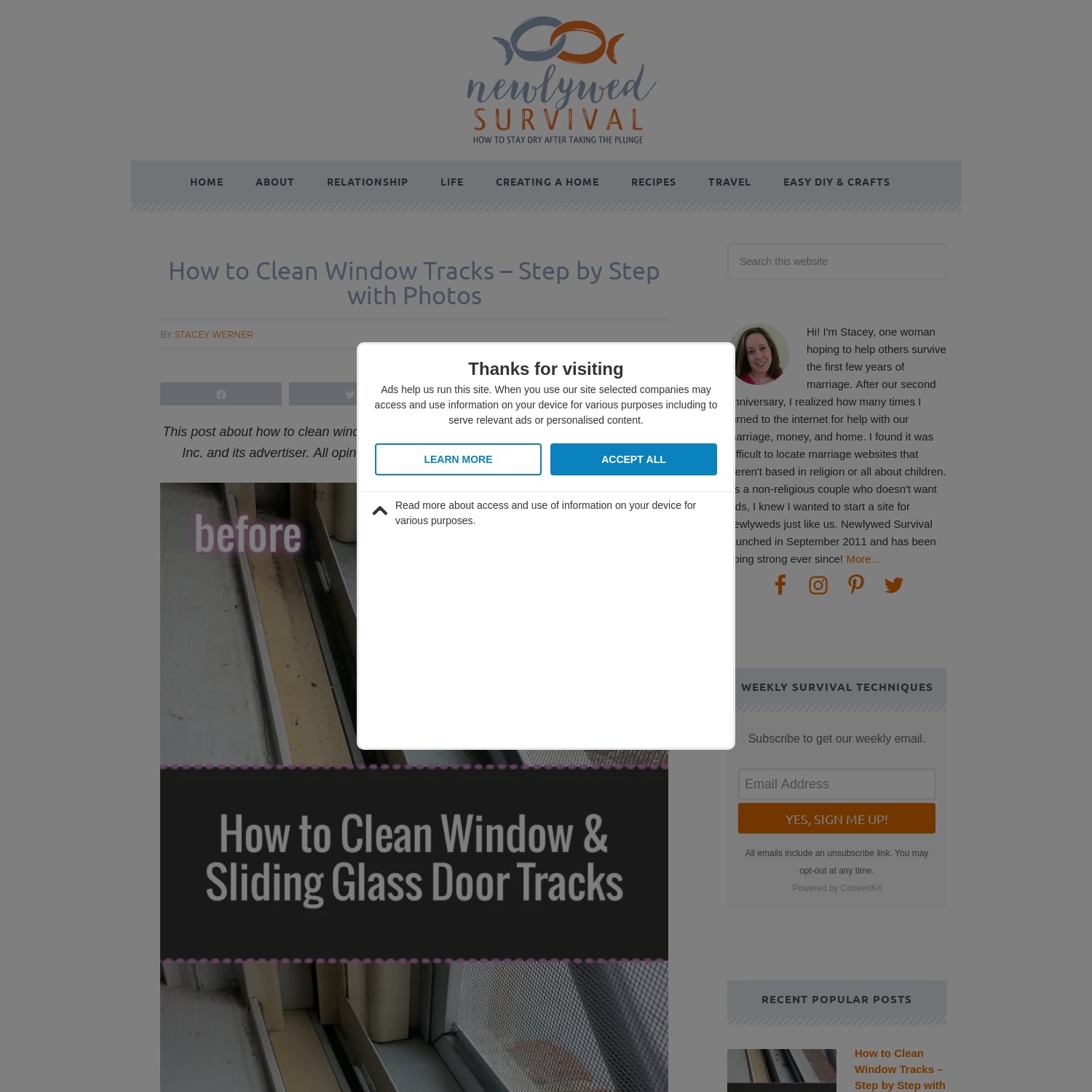 How to Clean Window & Sliding Glass Door Tracks