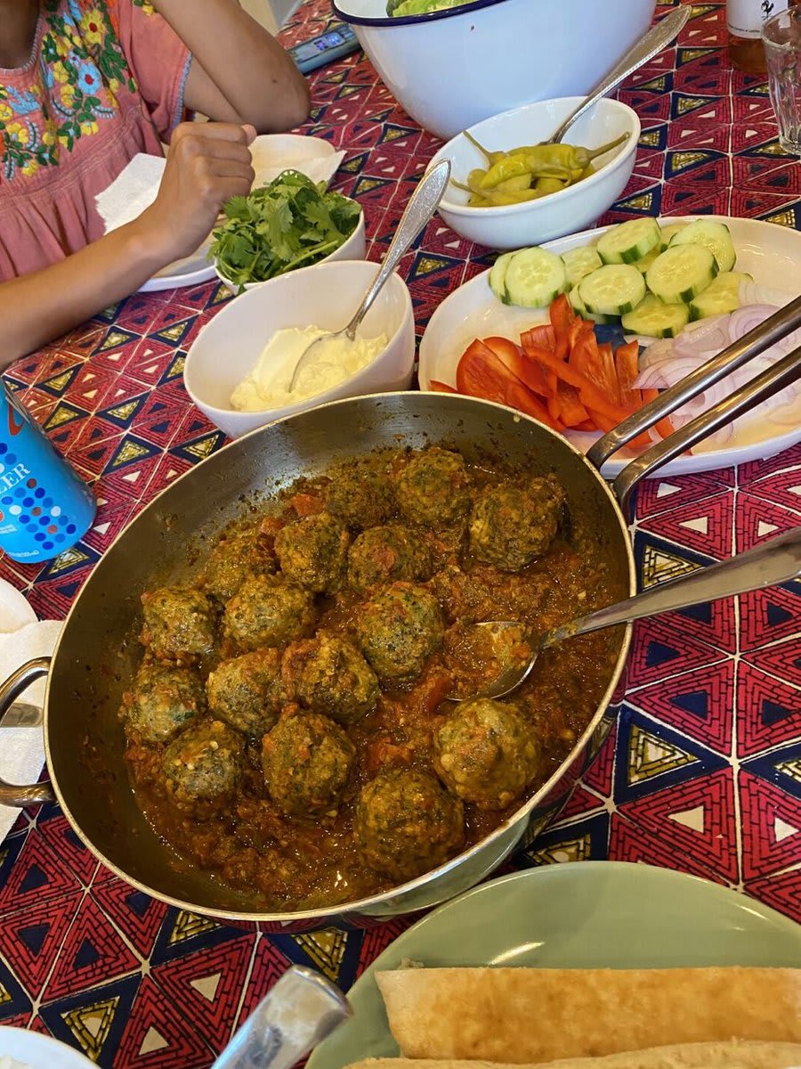 Brooklyn-based artist from Morocco Meriem Bennani spoke with Mina Stone for our next "Cooking With Artists "about chermoula fish balls, Bennani's own re-creation of a traditional Moroccan dish that usually uses ground beef.
