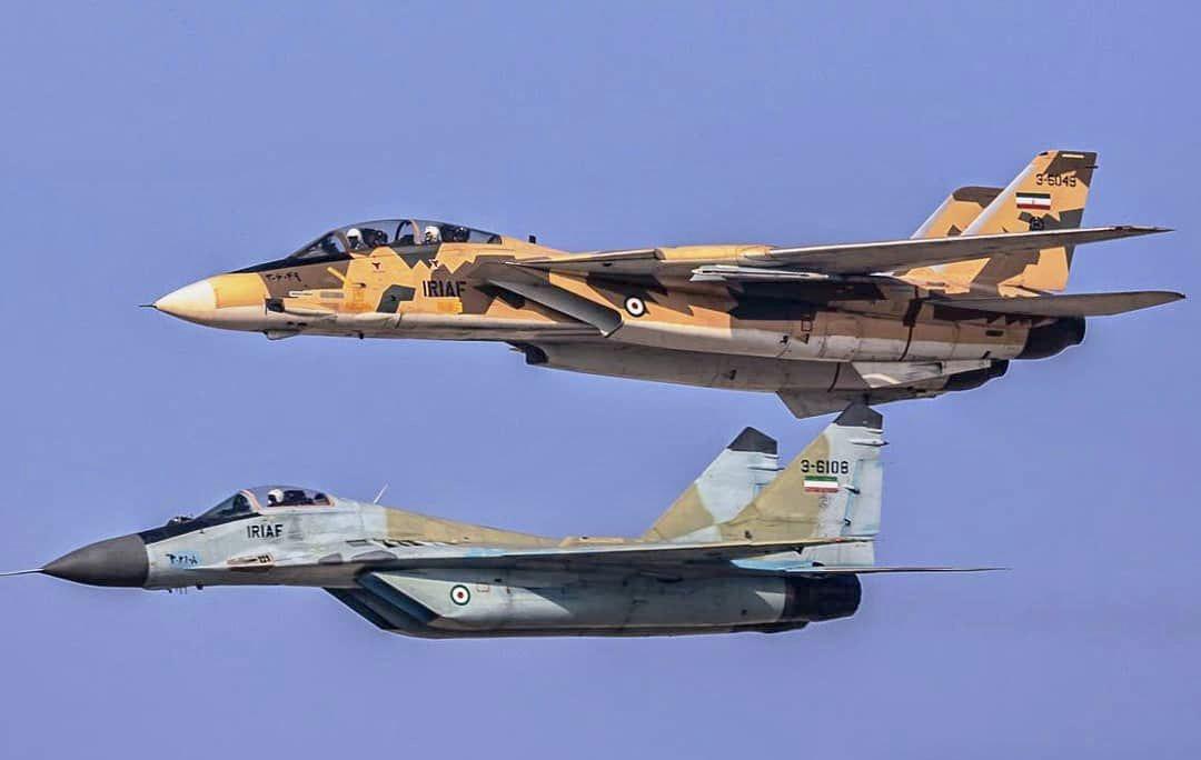 Rare to see a F-14 and a MIG-29 serve under the same flag. Ironic even.