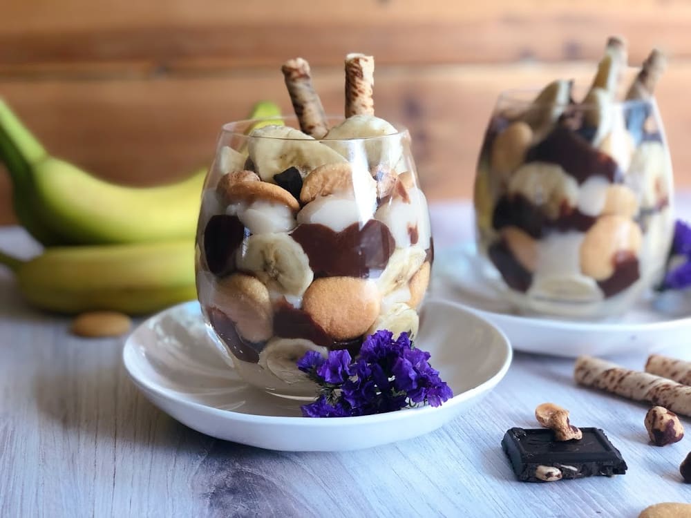 Vegan Chocolate Banana Pudding Cups