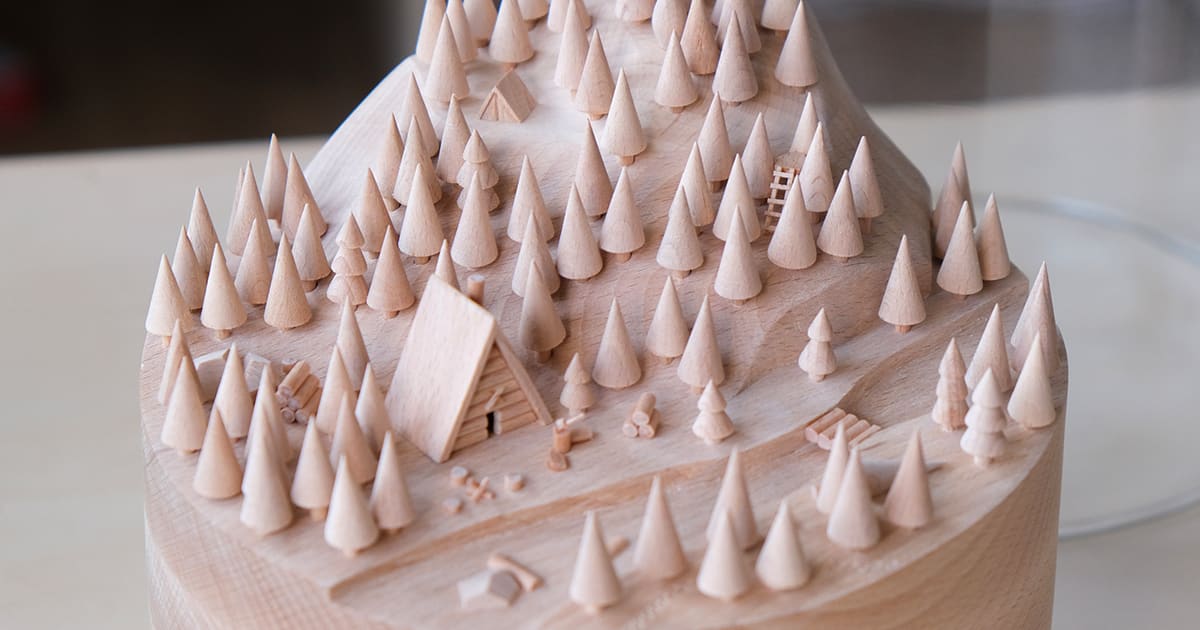 Quaint Campsites and Forests Populate Miniature Scenes of Carved Wood
