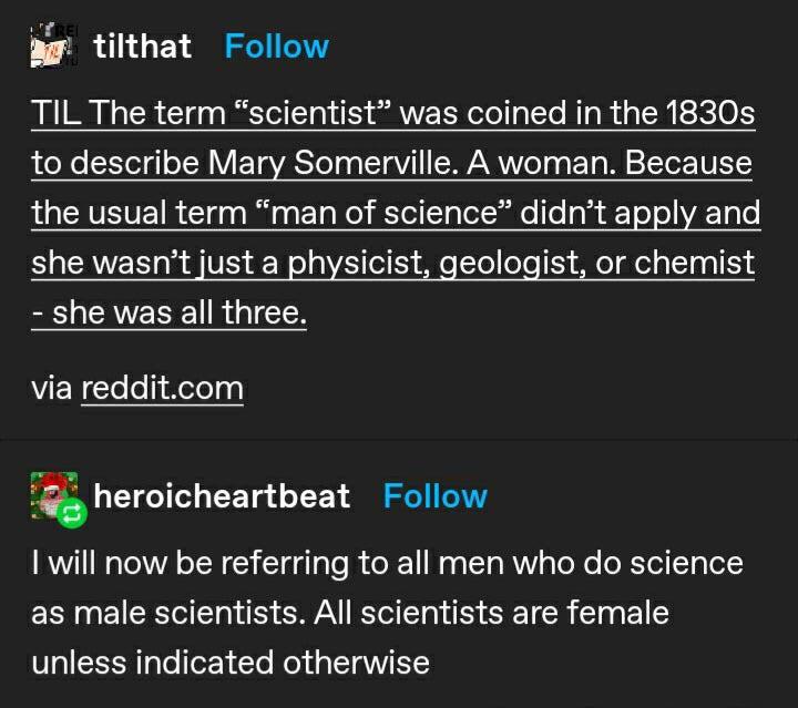 First scientist was a woman