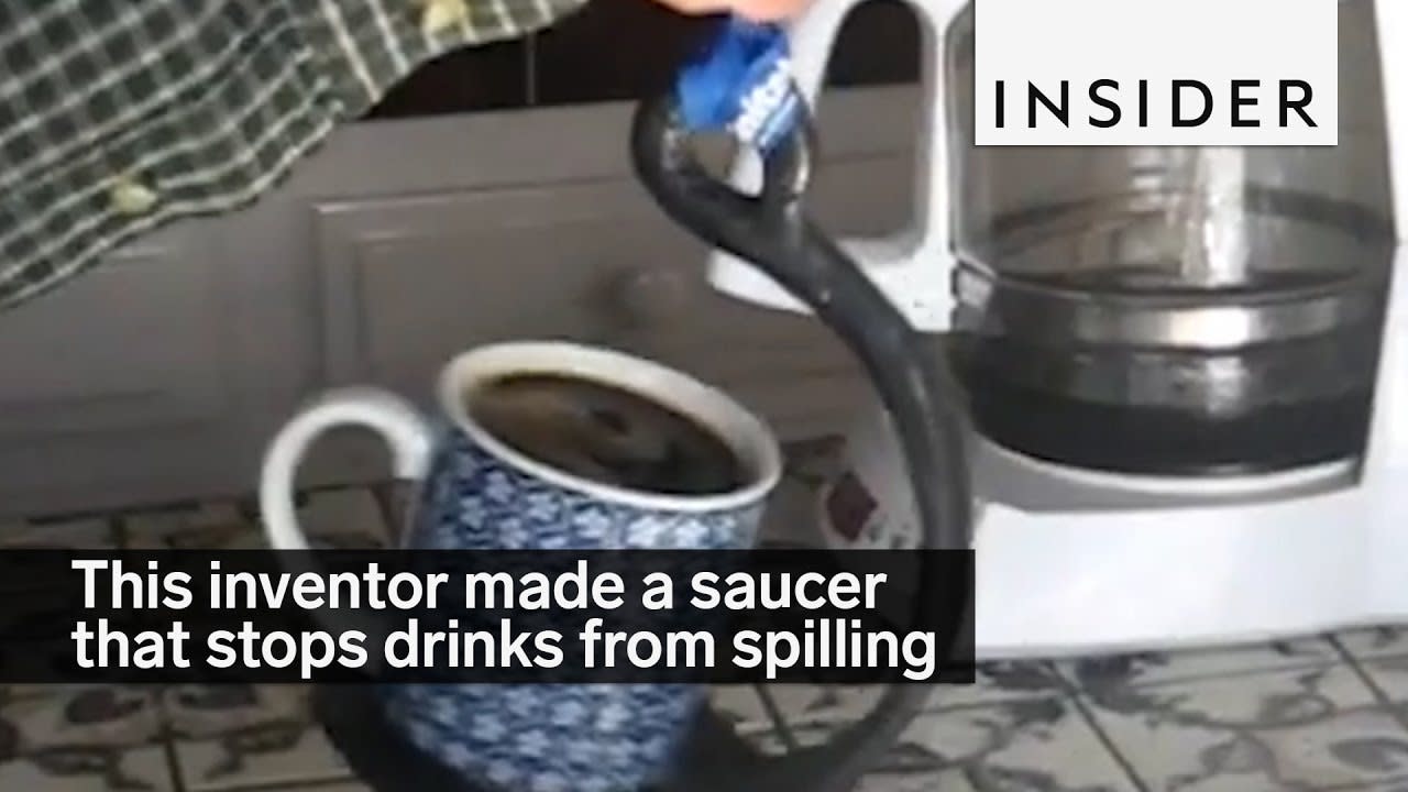 This inventor made a saucer that stops drinks from spilling