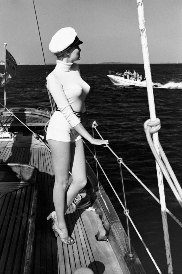 Danish model Winnie Holman. Cannes, 1975 - by Helmut Newton.