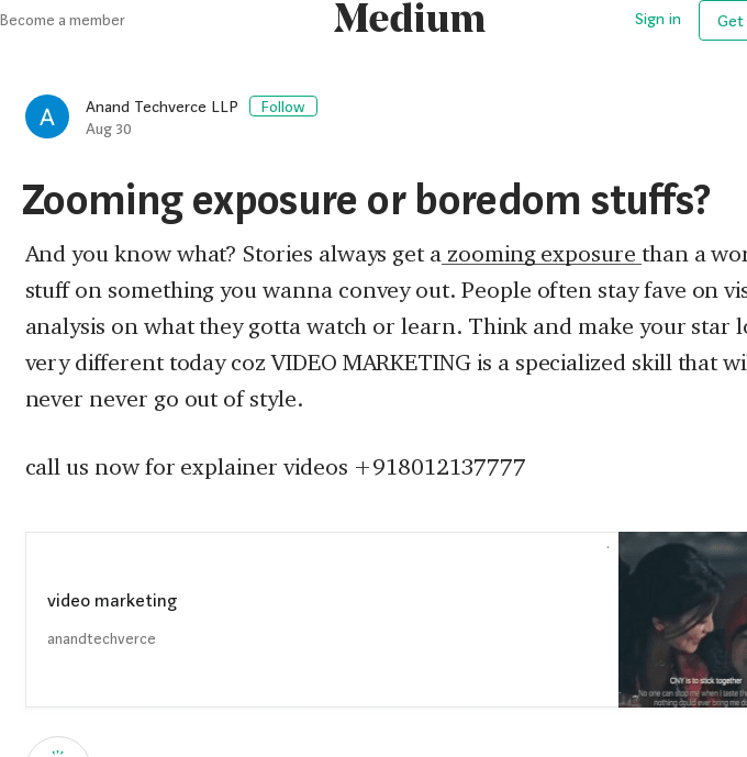 Zooming exposure or boredom stuffs? – Anand Techverce LLP – Medium