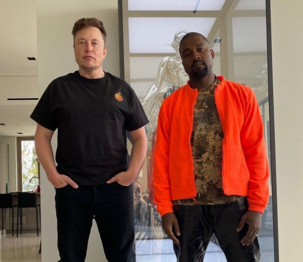 Can You Find Grimes' Reflection In This Elon Musk/Kanye West Photo?