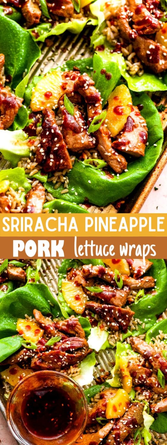Pork Lettuce Wraps - Easy Pork Tenderloin Recipe with Pineapple!