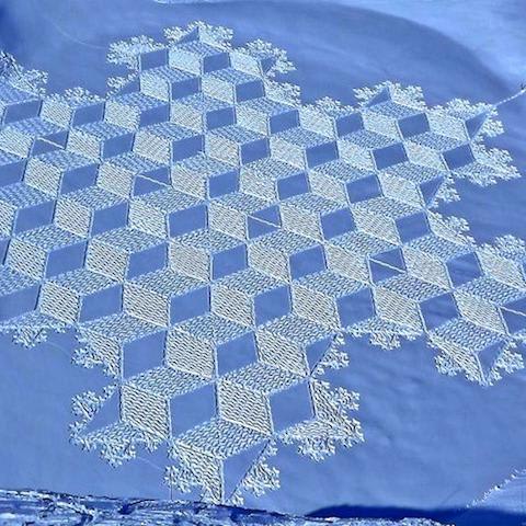 Man Walks All Day to Create Spectacular Snow Patterns