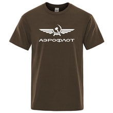 Aeroflot Aviation Russel Pilot Aerospace Aviator T-Shirt Summer Cotton Short Sleeve Tops O-Neck T-Shirt