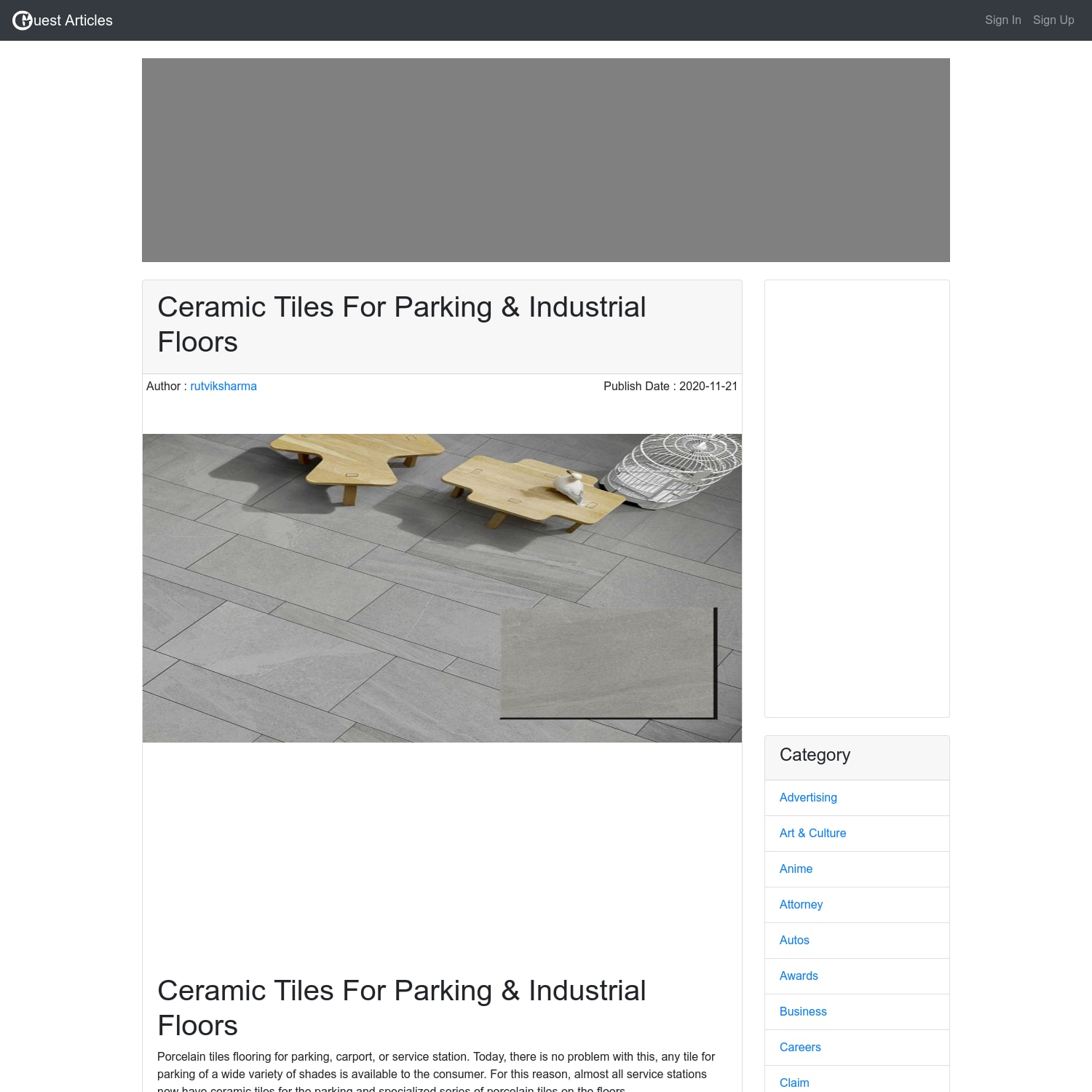 Ceramic Tiles For Parking & Industrial Floors