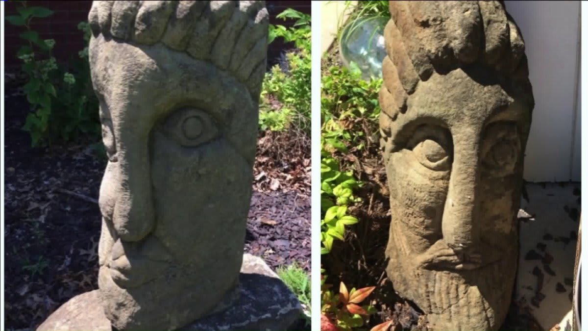 Family heirloom sculptures stolen from home, and, um, I'm not sure those are noses on their faces