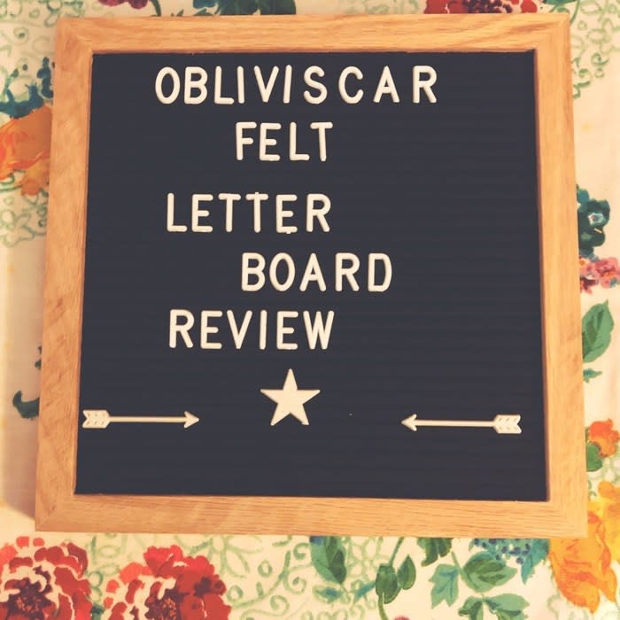Obliviscar Felt Letter Board Review