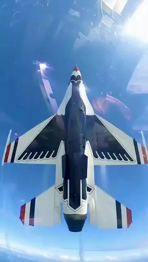 Flying along with the Thunderbirds