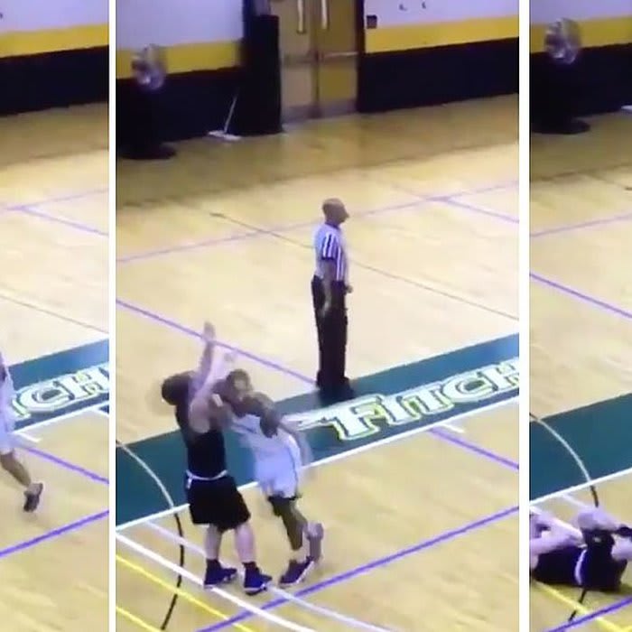 Video: Division III player strikes opponent after shot