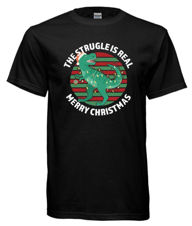 The Struggle Is Real Merry Christmas cool T-shirt