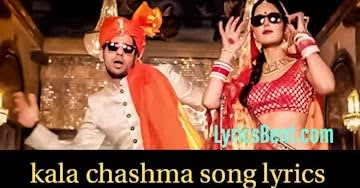 kala chashma song lyrics