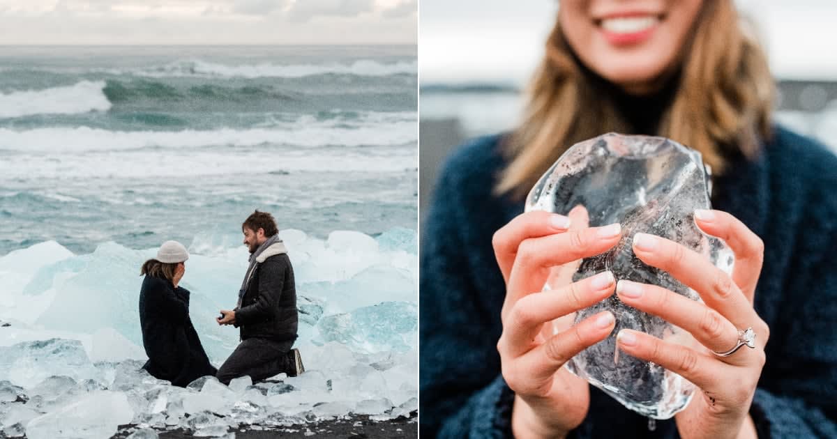 We Thought This Couple's Icelandic Photo Shoot Couldn't Get Any Cooler, Then He Proposed