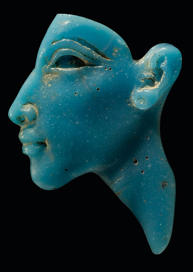 Akhenaten, Pharaoh of the 18th Dynasty - blue glass inlay, ca.1336-1353 BC.