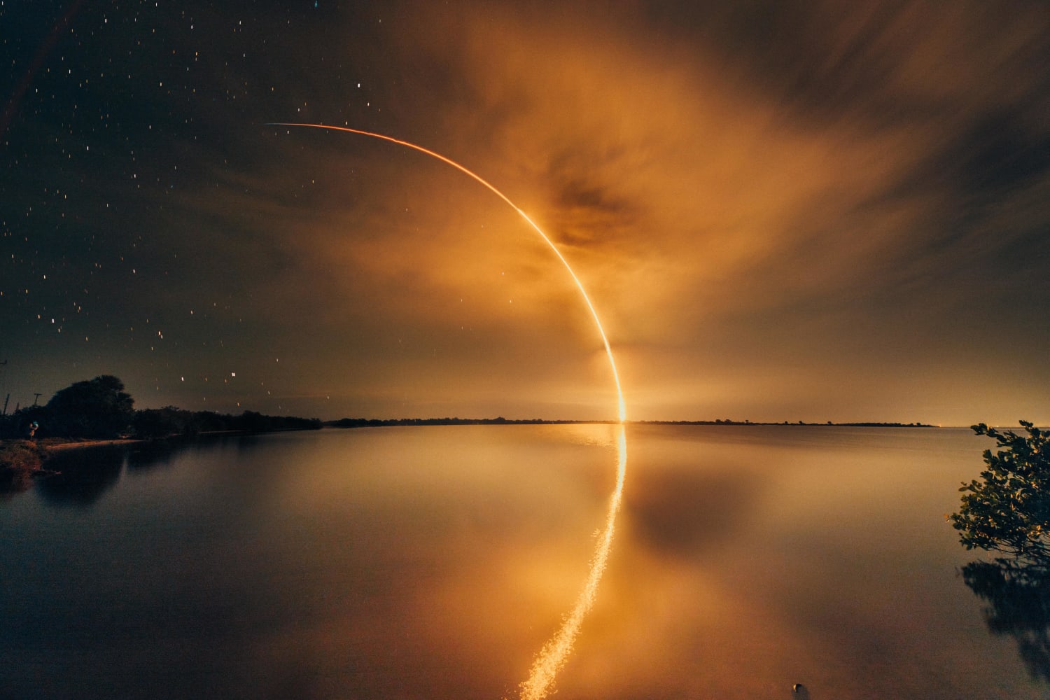ITAP of a SpaceX rocket launch.