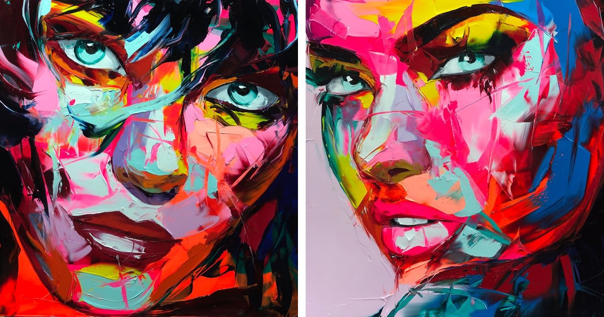 Dynamic Palette Knife Portraits Beautifully Balance Order with Chaos