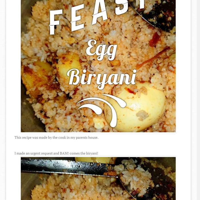 Recipe 68: Quickest Egg Biryani ~ Spices n Secrets