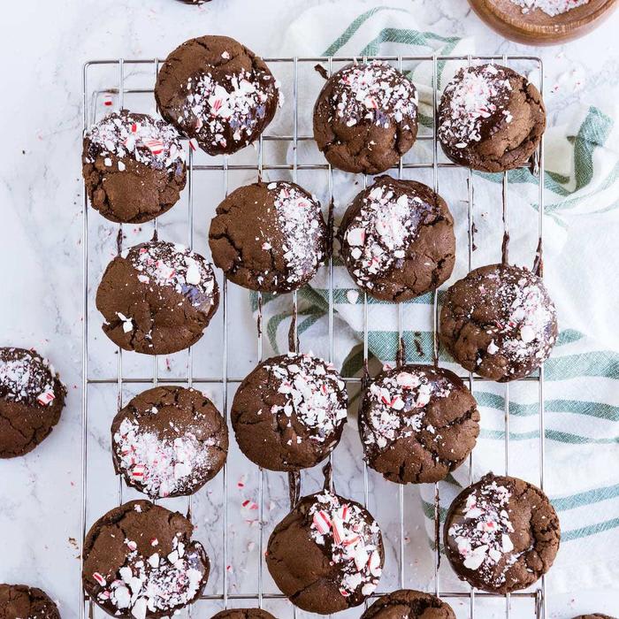 Fudge Dipped Double Chocolate Peppermint Cookies - The Sweetest Occasion