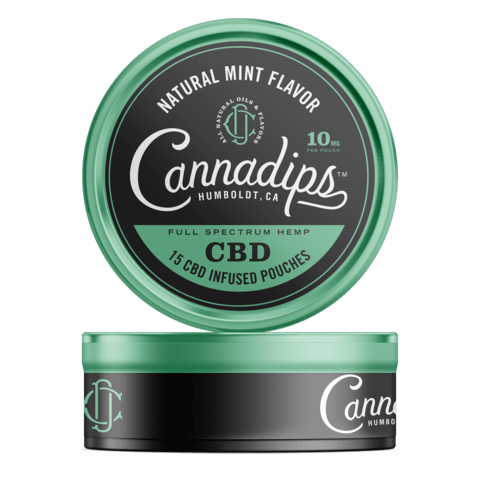 Cannadips Natural Mint CBD Pouches CBD Products Dr.Ganja