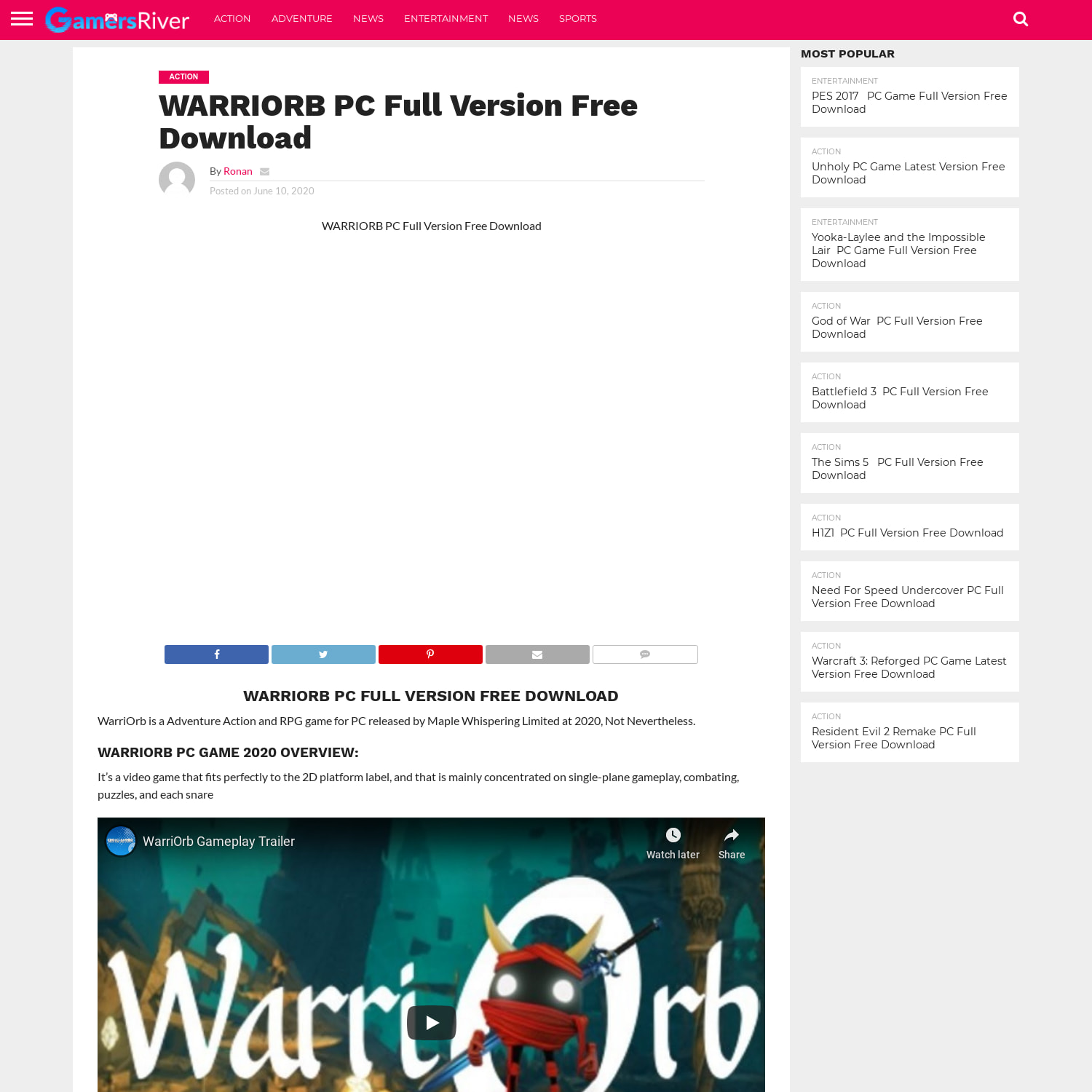 WARRIORB PC Full Version Free Download
