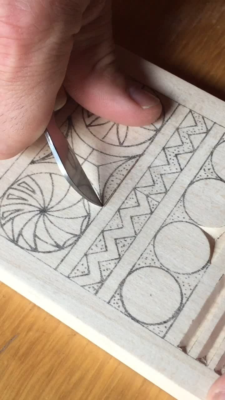 Just some Chip Carving in action onto basswood.